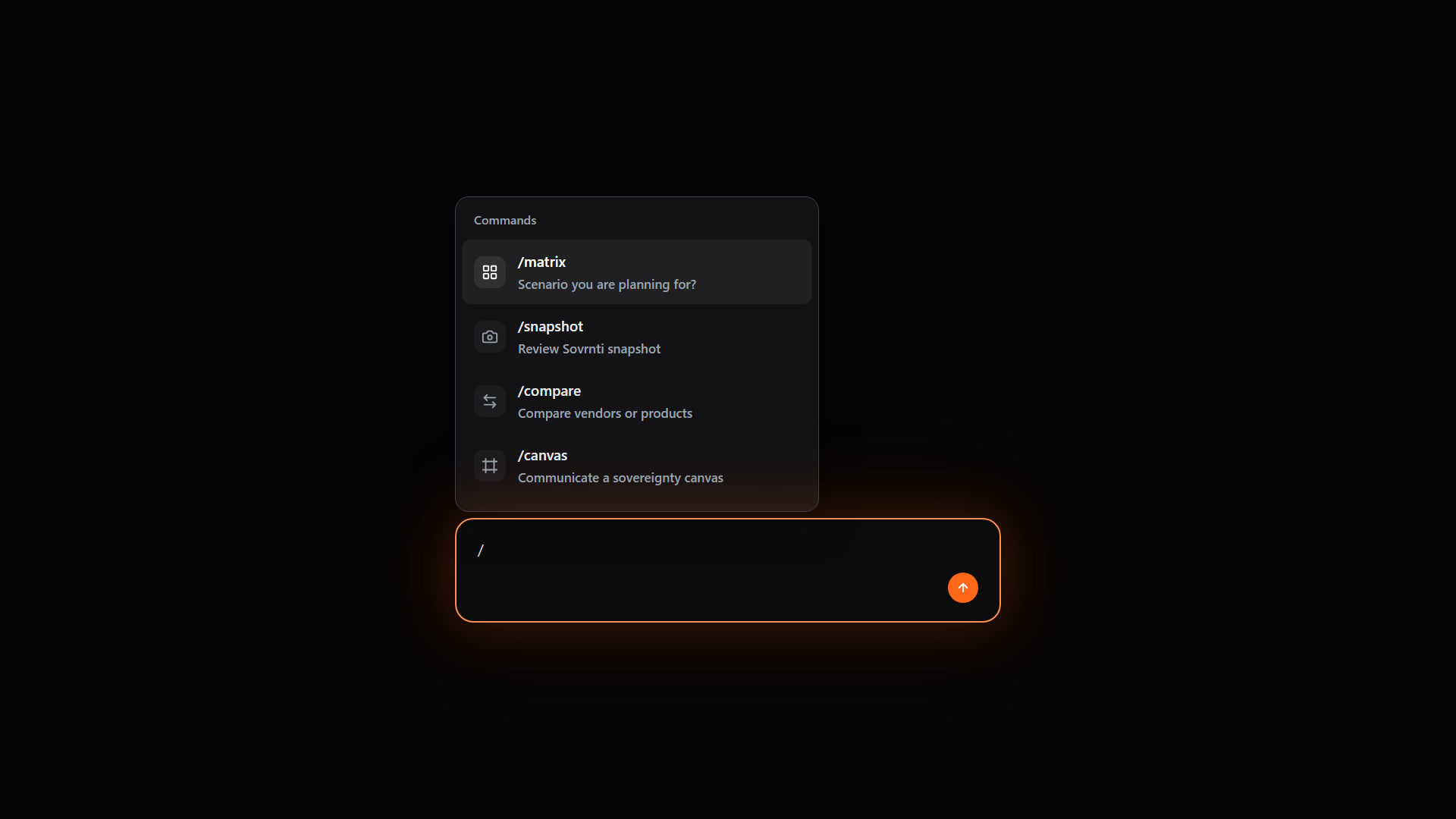 Sherpa commands menu
